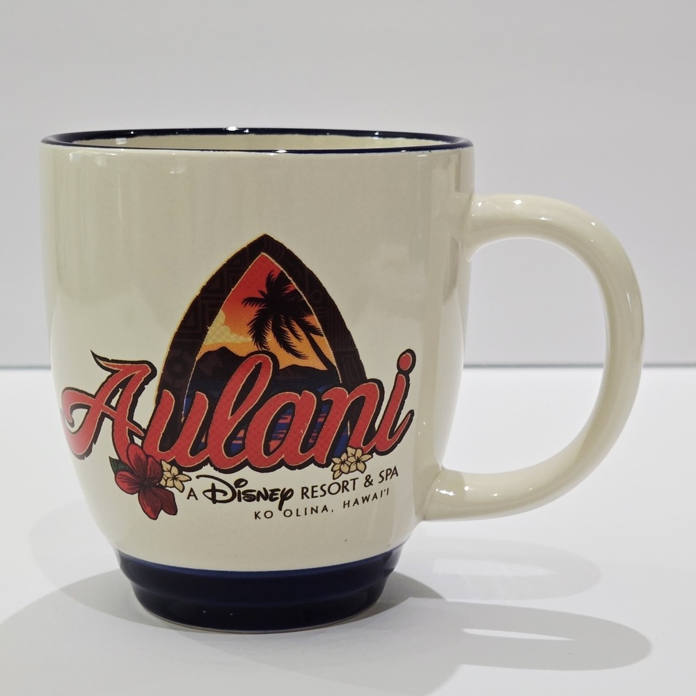 Disney Aulani Resort & Spa Ko Olina Hawaii Mug Cup Sunset Collectible